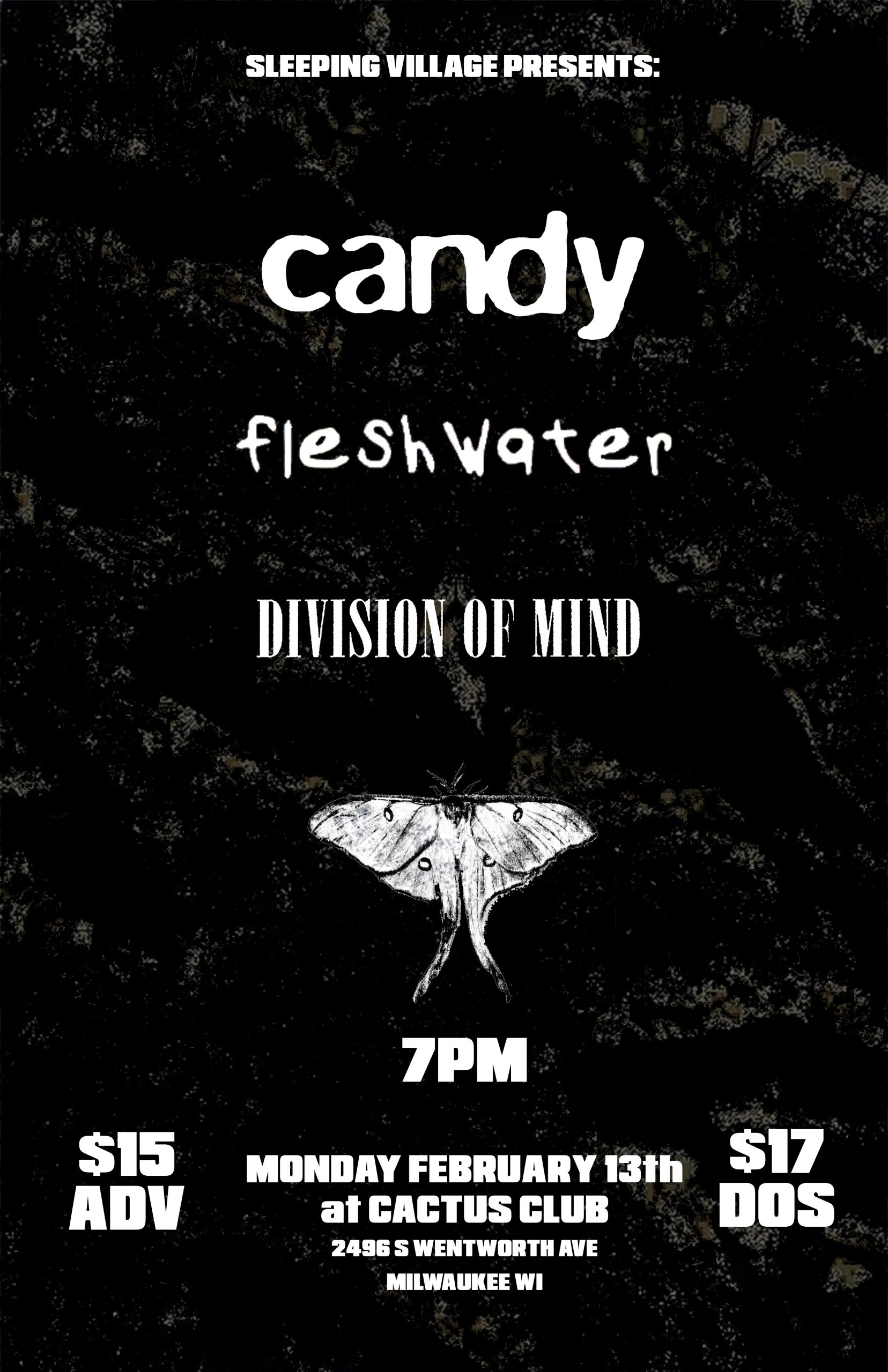 Candy Image W Rapper SV Presents: CANDY w/ Fleshwater • Division Of Mind | Cactus Club