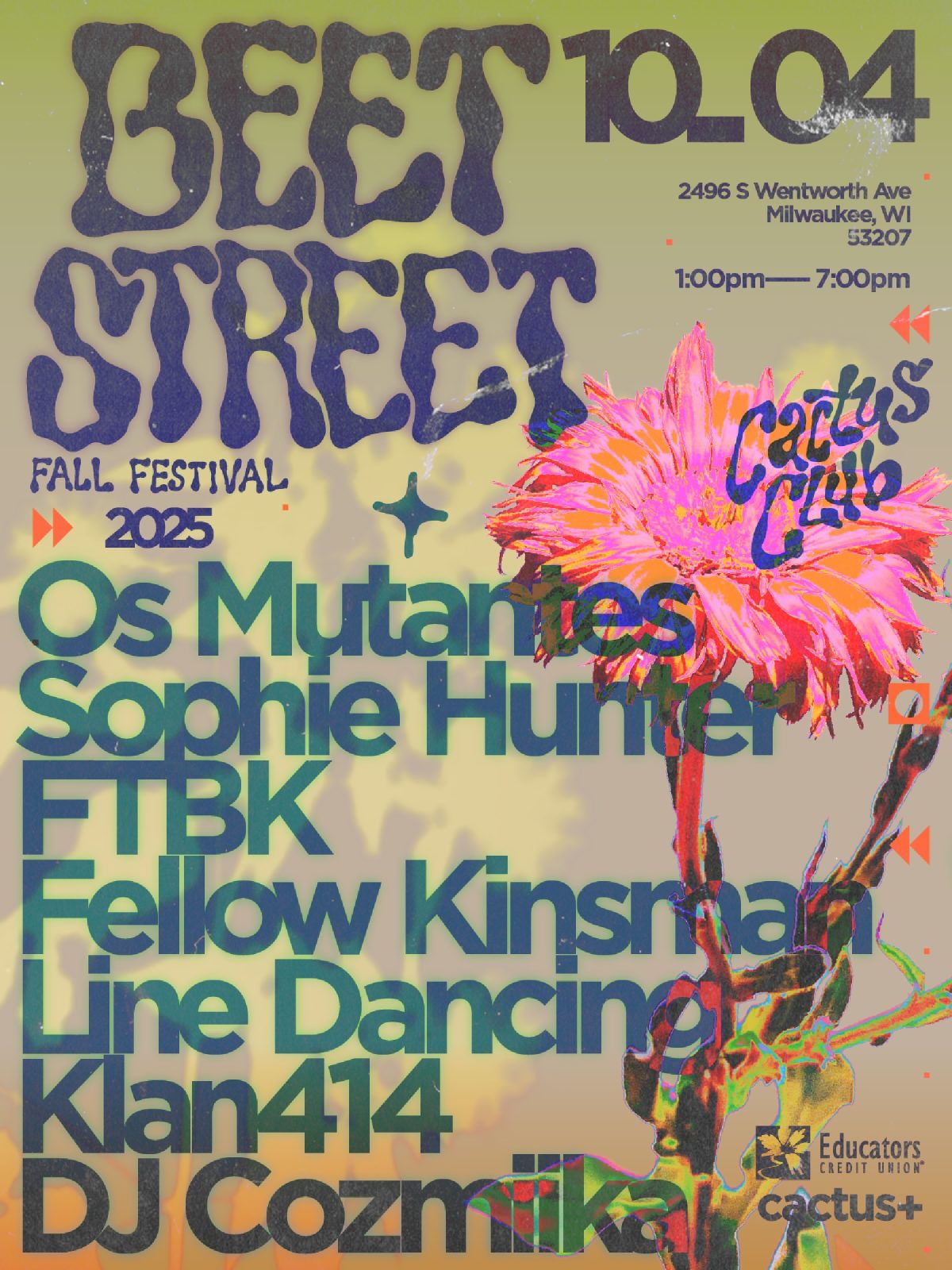 Beet Street 2025 ~ Os Mutantes • Sophie Hunter • FTBK • Fellow Kinsman • Klan 414 • DJ Cozmiika
