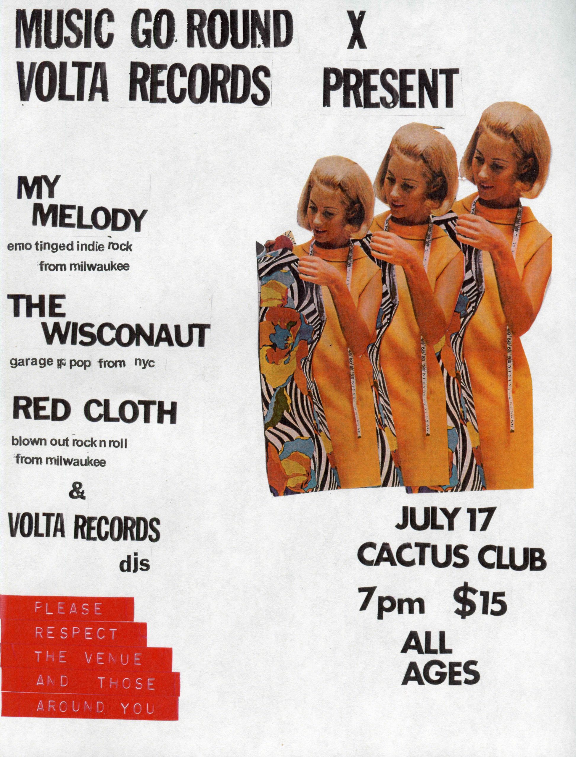 Music Go Round x Volta Records Present: My Melody, The Wisconaut